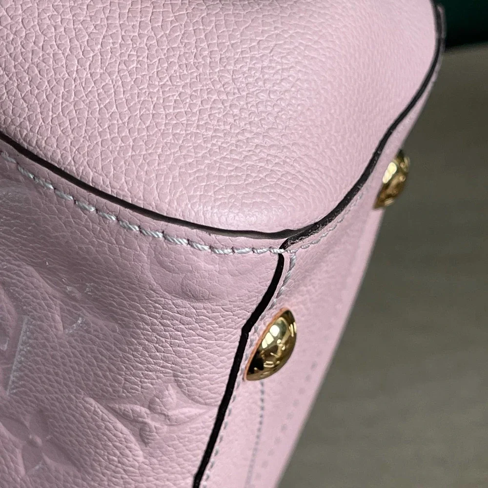 ❌SOLD❌Mint Louis Vuitton Montaigne BB Empreinte Leather Rose Poudre Bag SP1195 - Picture 10 of 15